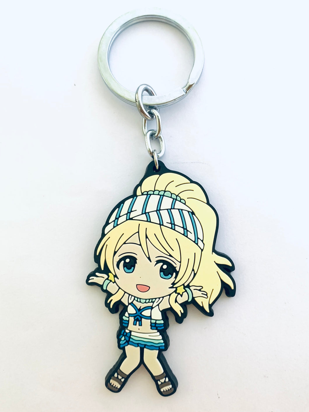 Love Live! School Idol Project - Ayase Eli - Ichiban Kuji 3rd Stage - Kyun-Chara Illustrations - Rubber Strap - Natsuiro Egao de 1,2,Jump!