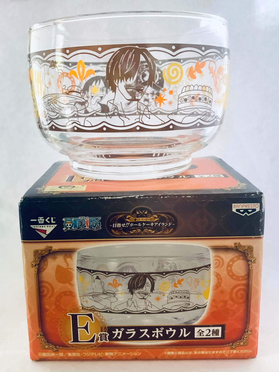 One Piece - Luffy, Sanji & Chopper - Ichiban Kuji OP ~Mezase!! Whole Cake Island~ Prize E Glass Bowl