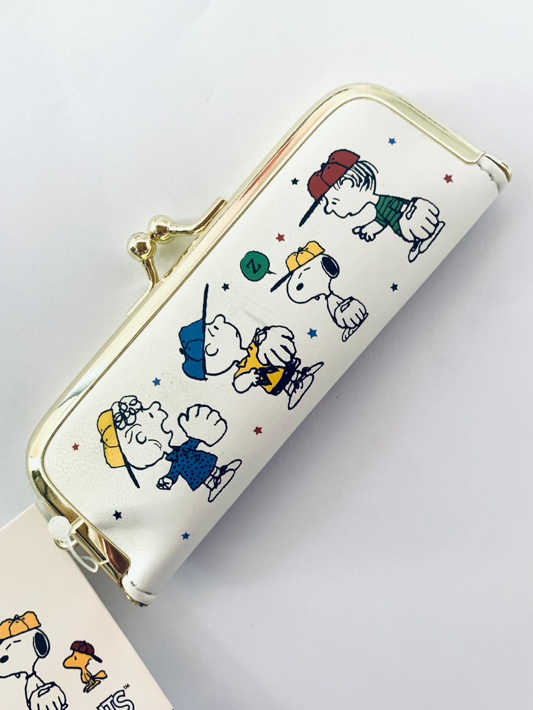Peanuts - Snoopy Seal Case with Vermillion Gamaguchi Bag (Baseball)