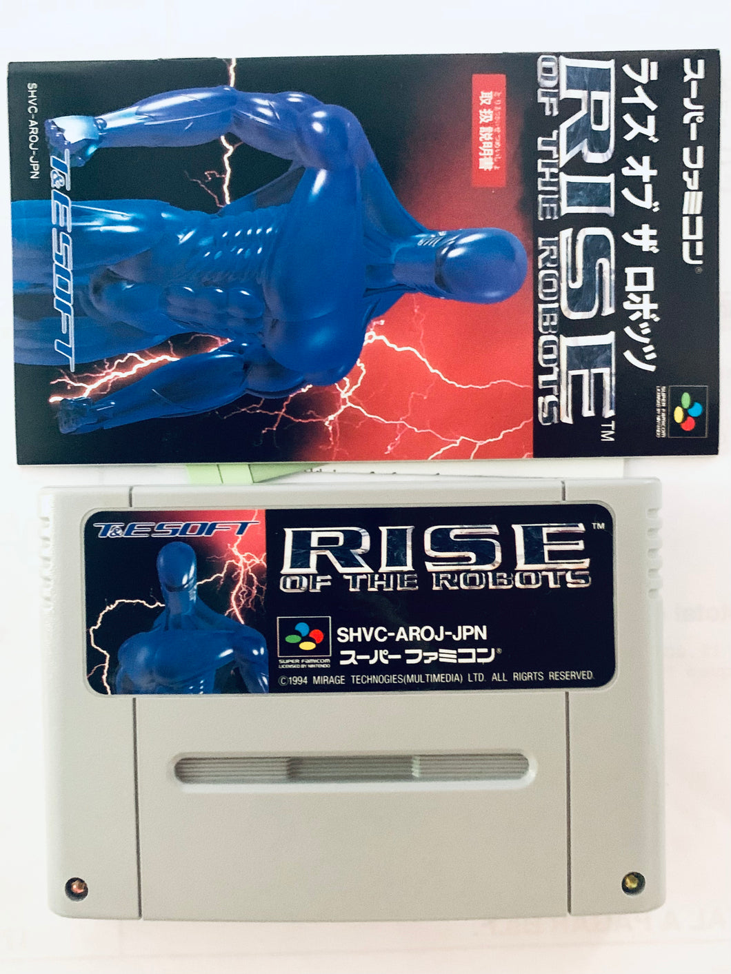 Rise of the Robots - Super Famicom - SFC - Nintendo - Japan Ver. - NTSC-JP - Cart & Manual (SHVC-AROJ-JPN)