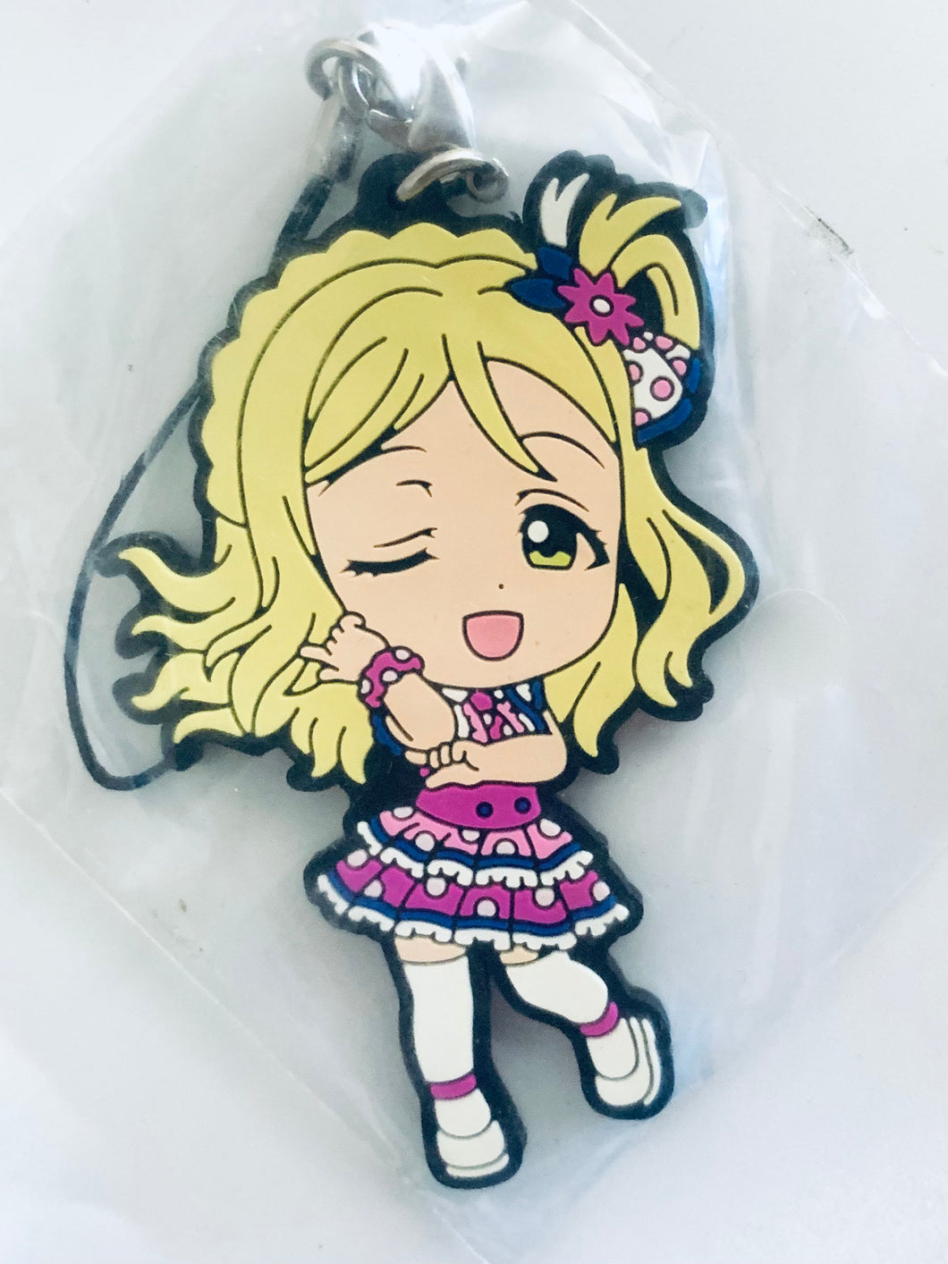 Love Live! Sunshine!! - Ohara Mari - Ichiban Kuji -2nd- - Kyun-Chara Illustrations - Rubber Strap - Omoi yo Hitotsu ni Nare