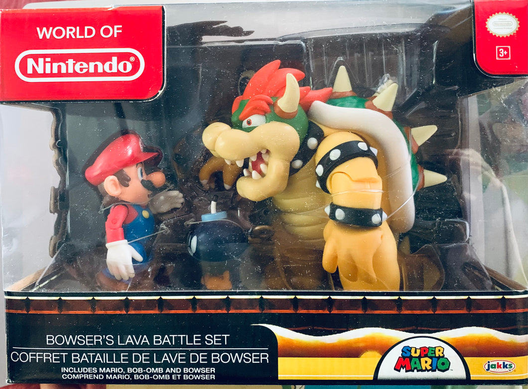 Super Mario - Mario & Bowser - Bowser’s Lava Battle Set Figure