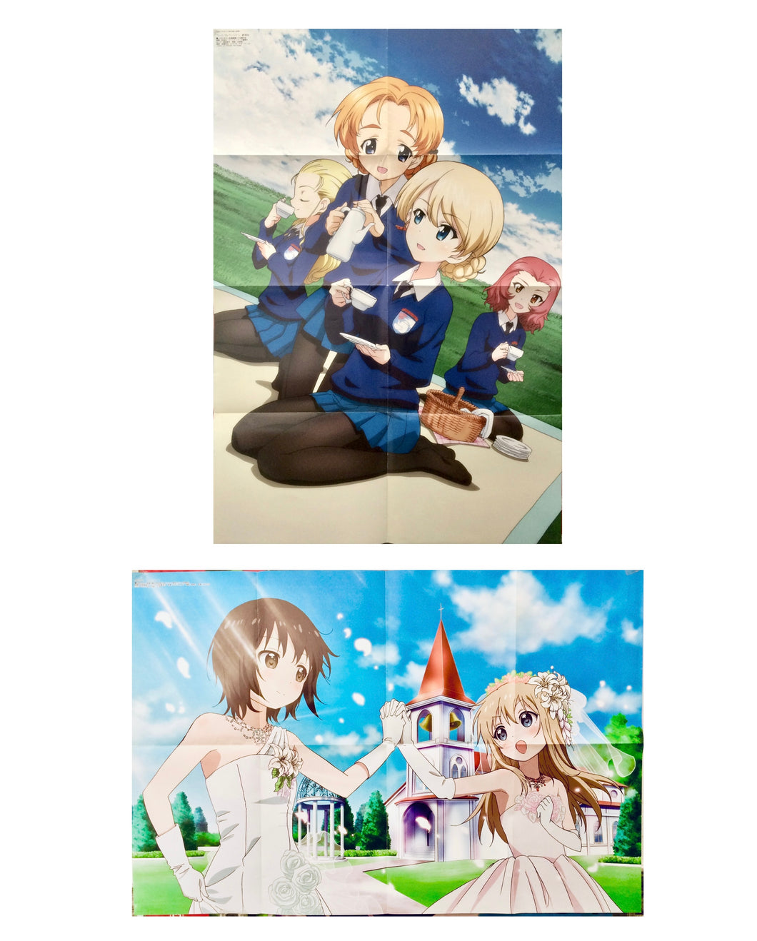 Girls und Panzer / Yuru Yuri - B2 Double-sided Poster - Megami Appendix