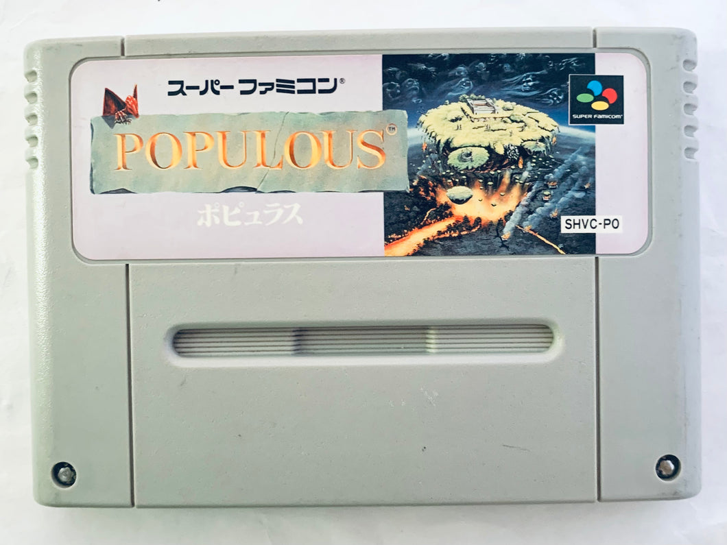 Populous - Super Famicom - SFC - Nintendo - Japan Ver. - NTSC-JP - Cart (SHVC-PO)