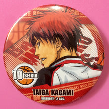 Load image into Gallery viewer, Kuroko no Basket - Kagami Taiga - Jump Limited Pattern Can Badge - Birthday
