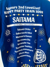 Load image into Gallery viewer, Love Live! Sunshine!! Aqours - SAITAMA T-shirt Blue - Aqours 2nd LoveLive! HAPPY PARTY TRAIN TOUR - S size
