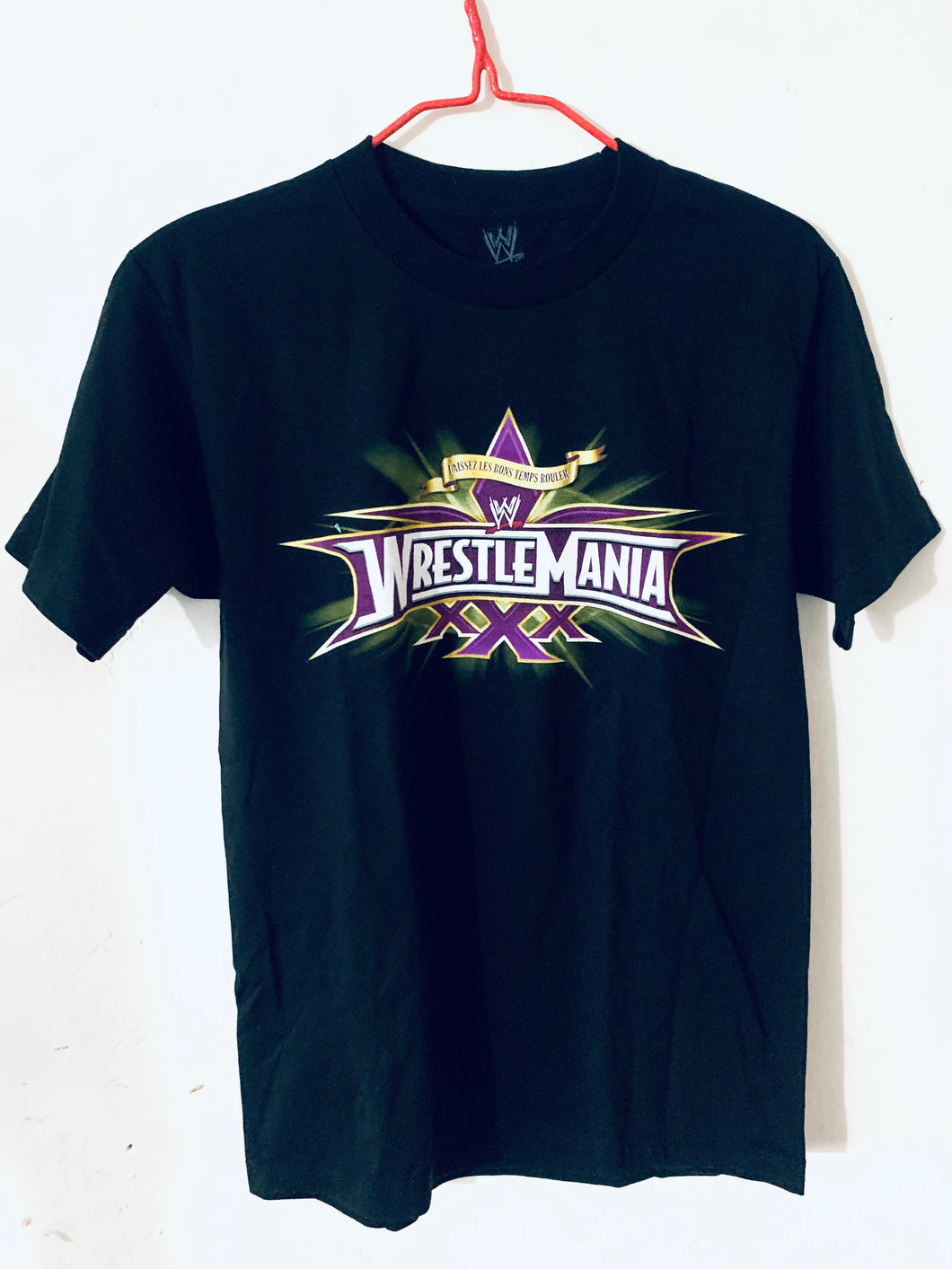 Genuine WWE Wrestlemania XXX New Orleans 2014 Event T-Shirt Black S Size