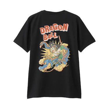 Dragon Ball x GU Graphic T-Shirt Black S Size