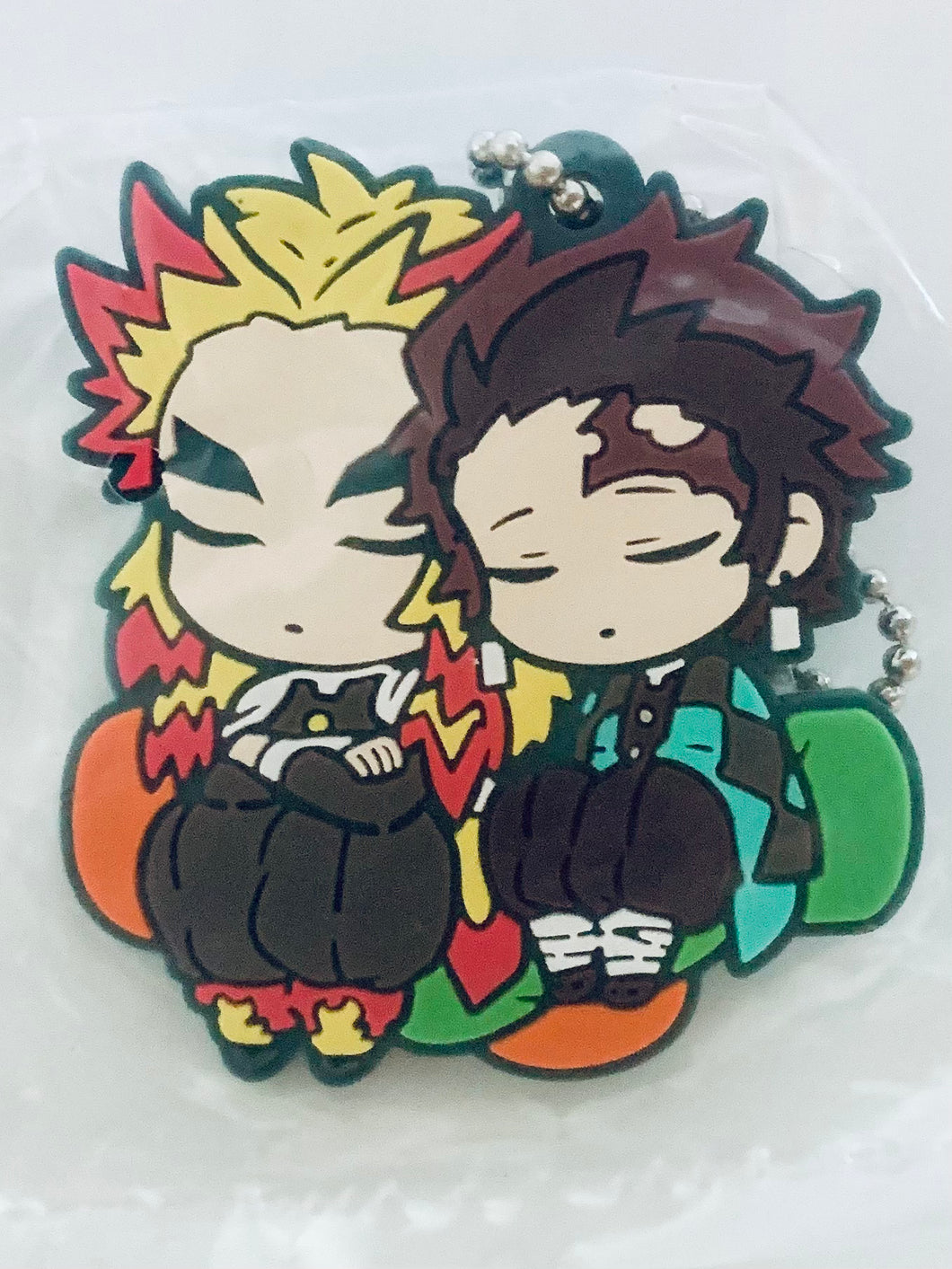Kimetsu no Yaiba - Kamado Tanjirou - Rengoku Kyoujurou - Chara Banchoukou Rubber Mascot Eighth Form Mugen Ressha-hen