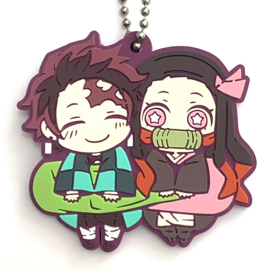 Demon Slayer: Kimetsu no Yaiba - Tanjiro Kamado & Nezuko Kamado - Chara Banchoukou Rubber Mascot Fourth Form