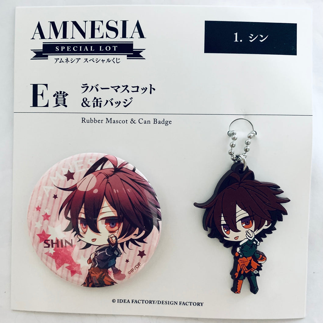 Amnesia - Shin - Gift for Amnesia Summer 2013 Special Kuji - Rubber Mascot & Can Badge