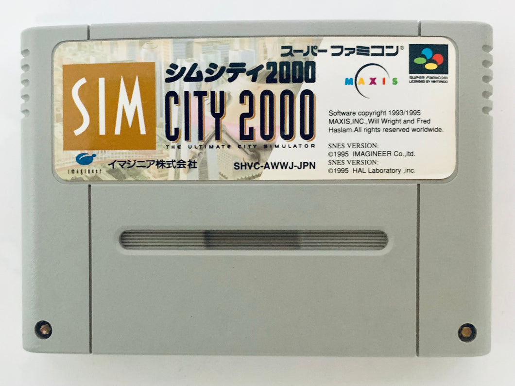 SimCity 2000 - Super Famicom - SFC - Nintendo - Japan Ver. - NTSC-JP - Cart (SHVC-AWWJ-JPN)