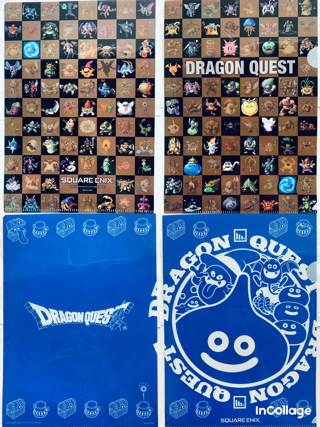 Dragon Quest Fukubiki Dokoro Special - Monster (Square) & Slime (Blue) Partition Clear File Set - Dragon Quest X and the Great Adventure Trails - I Prize