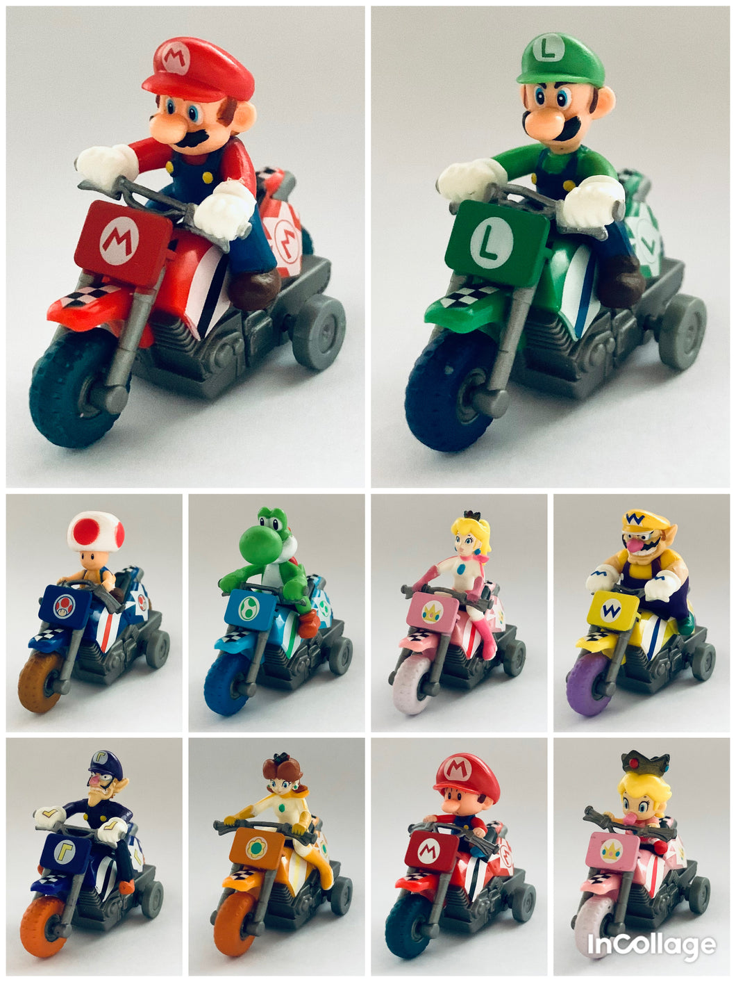 Suntory Coffee Boss Mario Kart Wii Pullback Bike Set (10 Pieces)