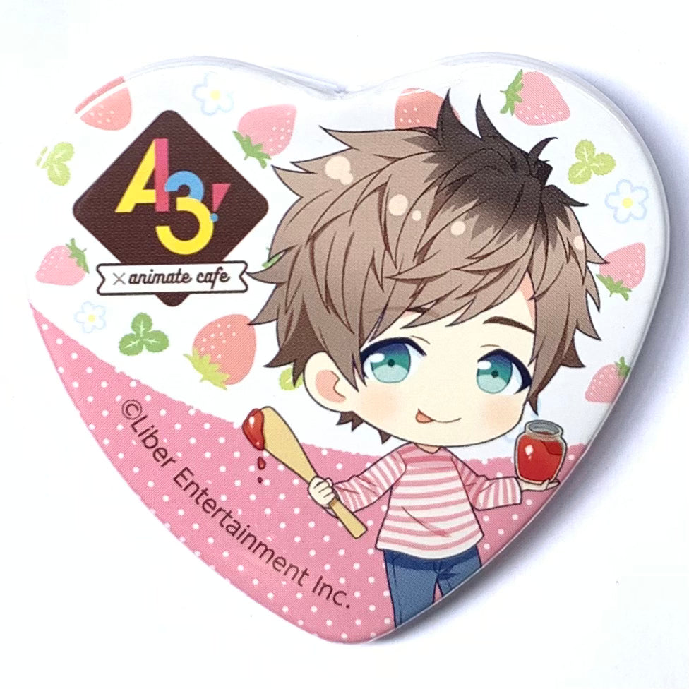 A3! x Animate Cafe - Minagi Tsuzuru - Heart Can Badge