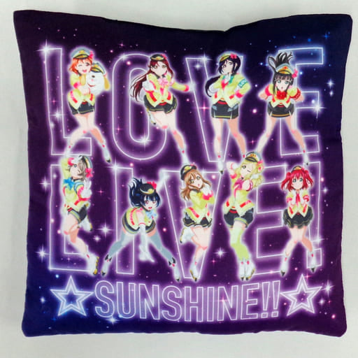 Love Live! Sunshine!! - Aqours Drawn Premium Train Original Cushion - Seibu Railway Premium Train Tour 2018 Participant Only Benefits