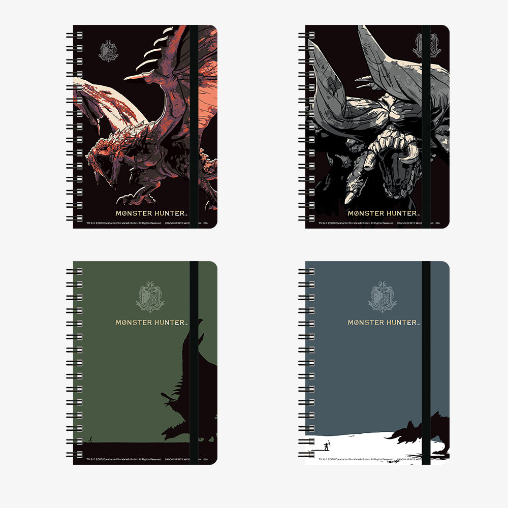 Monster Hunter Movie - Ichiban Kuji - Ring Note - Notebook - C Prize - Set of 4