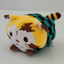 Load image into Gallery viewer, Kimetsu no Yaiba x Araiguma Rascal - Kamado Tanjirou - Mochi Kororin - Plush Mascot (Chugai Mining, Eikoh) - Cuchiwaii
