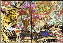 Cargar imagen en el visor de la galería, ONE PIECE - Kabuki Style - Door Painting Collection Noren - Tapestry - Cuchiwaii
