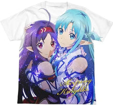Load image into Gallery viewer, Sword Art Online II Yuuki And Asuna Full Graphic T-shirt White (L Size) - Cuchiwaii
